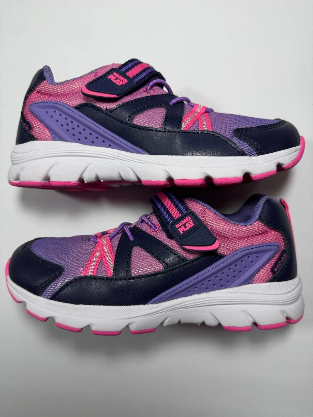Girls Size 1 Stride Rite M2P Made to Play Journey Player Pink/Purple Sneaker